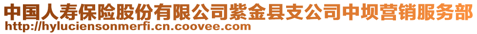 中國人壽保險股份有限公司紫金縣支公司中壩營銷服務部