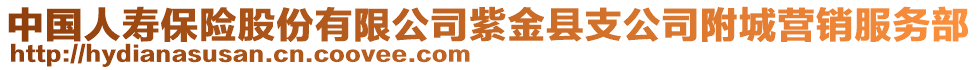 中國人壽保險(xiǎn)股份有限公司紫金縣支公司附城營銷服務(wù)部