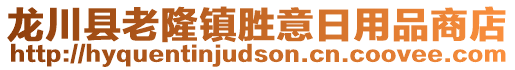 龍川縣老隆鎮(zhèn)勝意日用品商店