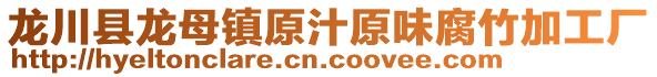 龍川縣龍母鎮原汁原味腐竹加工廠
