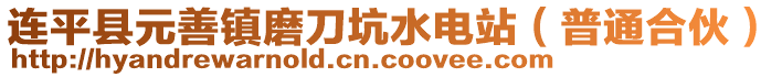 連平縣元善鎮(zhèn)磨刀坑水電站（普通合伙）