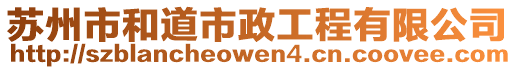 蘇州市和道市政工程有限公司