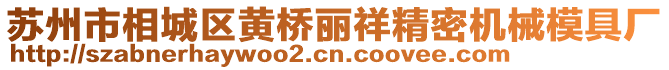 蘇州市相城區(qū)黃橋麗祥精密機(jī)械模具廠