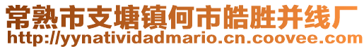 常熟市支塘鎮何市皓勝并線廠