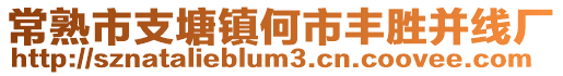 常熟市支塘鎮(zhèn)何市豐勝并線廠