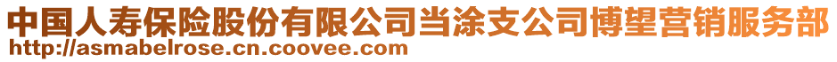 中國人壽保險(xiǎn)股份有限公司當(dāng)涂支公司博望營銷服務(wù)部