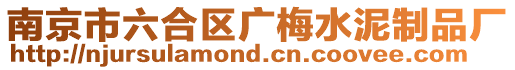 南京市六合區(qū)廣梅水泥制品廠