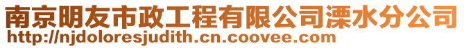 南京明友市政工程有限公司溧水分公司