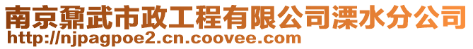 南京鼐武市政工程有限公司溧水分公司