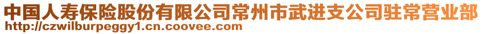 中國人壽保險股份有限公司常州市武進支公司駐常營業(yè)部