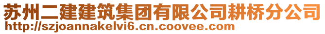 蘇州二建建筑集團(tuán)有限公司耕橋分公司