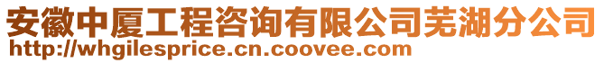 安徽中廈工程咨詢有限公司蕪湖分公司