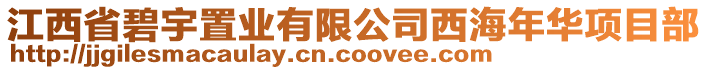 江西省碧宇置業(yè)有限公司西海年華項目部