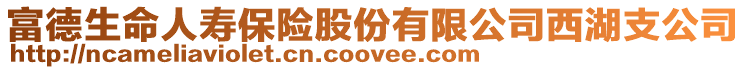 富德生命人壽保險股份有限公司西湖支公司