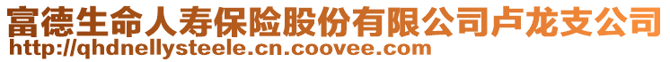 富德生命人壽保險股份有限公司盧龍支公司