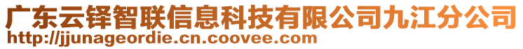 广东云铎智联信息科技有限公司九江分公司