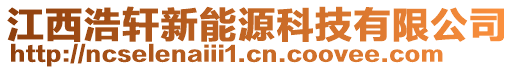 江西浩轩新能源科技有限公司