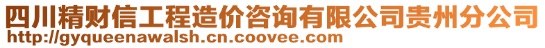 四川精財信工程造價咨詢有限公司貴州分公司