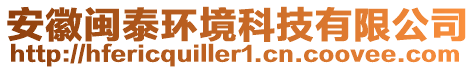 安徽閩泰環(huán)境科技有限公司