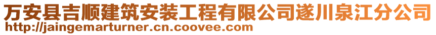 万安县吉顺建筑安装工程有限公司遂川泉江分公司