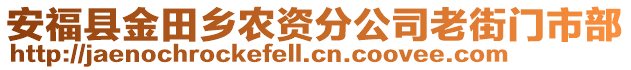 安?？h金田鄉(xiāng)農(nóng)資分公司老街門(mén)市部