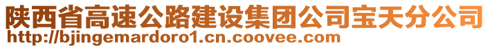 陜西省高速公路建設集團公司寶天分公司