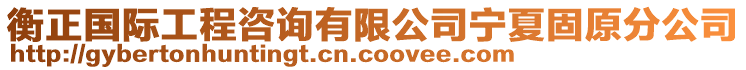 衡正國際工程咨詢有限公司寧夏固原分公司