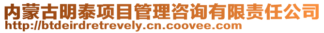 內(nèi)蒙古明泰項目管理咨詢有限責任公司