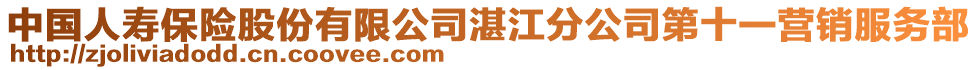 中國人壽保險股份有限公司湛江分公司第十一營銷服務部