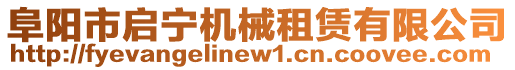 阜陽(yáng)市啟寧機(jī)械租賃有限公司