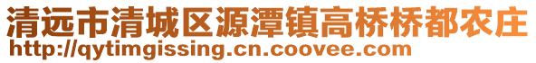 清遠市清城區(qū)源潭鎮(zhèn)高橋橋都農(nóng)莊