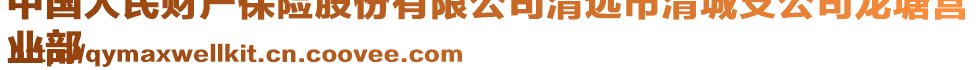 中國(guó)人民財(cái)產(chǎn)保險(xiǎn)股份有限公司清遠(yuǎn)市清城支公司龍?zhí)翣I(yíng)
業(yè)部