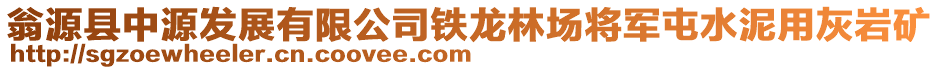 翁源縣中源發(fā)展有限公司鐵龍林場將軍屯水泥用灰?guī)r礦