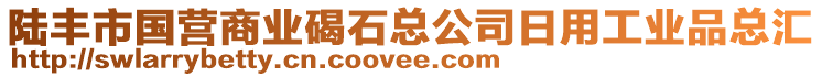 陸豐市國(guó)營(yíng)商業(yè)碣石總公司日用工業(yè)品總匯