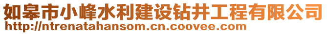 如皋市小峰水利建設(shè)鉆井工程有限公司