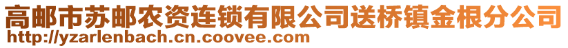 高郵市蘇郵農(nóng)資連鎖有限公司送橋鎮(zhèn)金根分公司