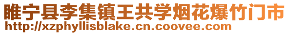 睢寧縣李集鎮王共學煙花爆竹門市