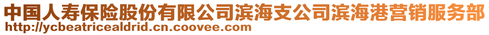 中國人壽保險股份有限公司濱海支公司濱海港營銷服務(wù)部