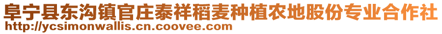 阜宁县东沟镇官庄泰祥稻麦种植农地股份专业合作社