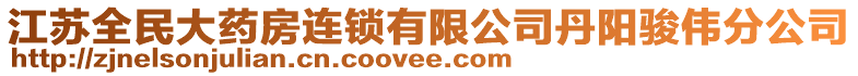 江蘇全民大藥房連鎖有限公司丹陽(yáng)駿偉分公司