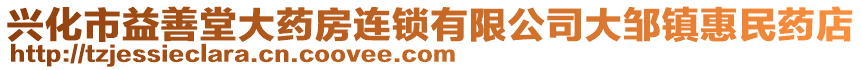 興化市益善堂大藥房連鎖有限公司大鄒鎮(zhèn)惠民藥店