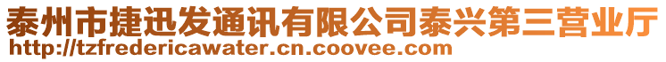 泰州市捷迅發(fā)通訊有限公司泰興第三營業(yè)廳