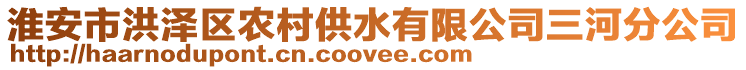 淮安市洪澤區(qū)農(nóng)村供水有限公司三河分公司