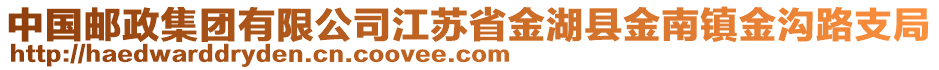 中國郵政集團(tuán)有限公司江蘇省金湖縣金南鎮(zhèn)金溝路支局