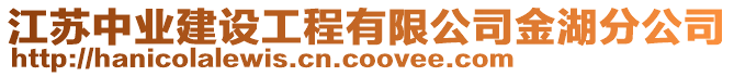 江蘇中業(yè)建設工程有限公司金湖分公司