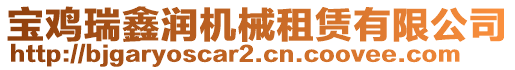 寶雞瑞鑫潤(rùn)機(jī)械租賃有限公司