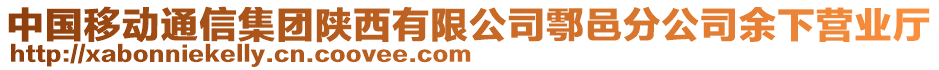 中國(guó)移動(dòng)通信集團(tuán)陜西有限公司鄠邑分公司余下?tīng)I(yíng)業(yè)廳