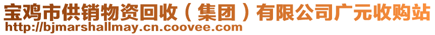 寶雞市供銷(xiāo)物資回收（集團(tuán)）有限公司廣元收購(gòu)站