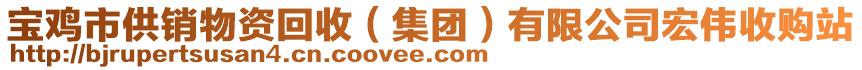 寶雞市供銷物資回收（集團(tuán)）有限公司宏偉收購站