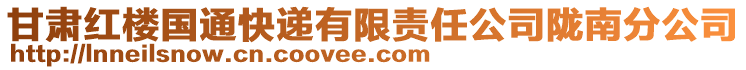 甘肅紅樓國(guó)通快遞有限責(zé)任公司隴南分公司